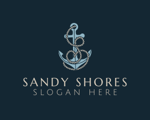 Anchor Rope Letter S logo design