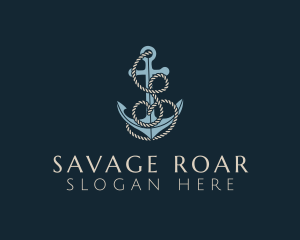 Anchor Rope Letter S logo design