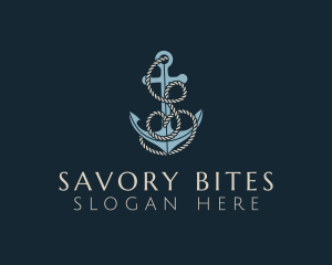 Anchor Rope Letter S logo design