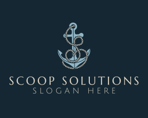 Anchor Rope Letter S logo design