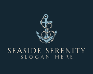 Anchor Rope Letter S logo design