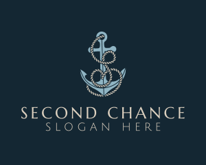 Anchor Rope Letter S logo design