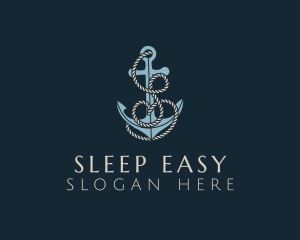 Anchor Rope Letter S logo design