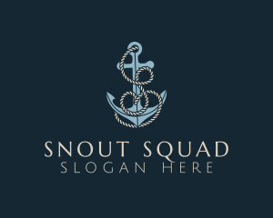 Anchor Rope Letter S logo design