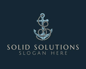 Anchor Rope Letter S logo design