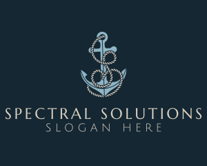 Anchor Rope Letter S logo design