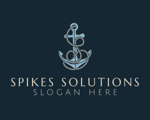 Anchor Rope Letter S logo design