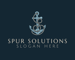 Anchor Rope Letter S logo design