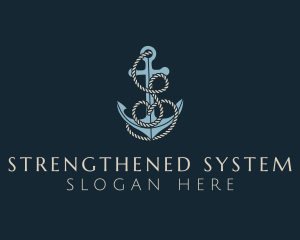 Anchor Rope Letter S logo design