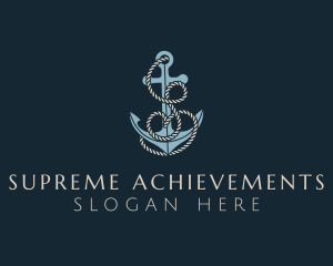 Anchor Rope Letter S logo design