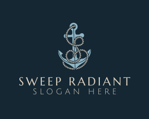 Anchor Rope Letter S logo design