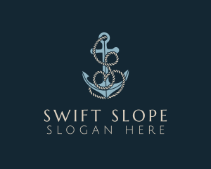 Anchor Rope Letter S logo design