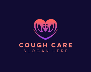 Heart Care Hand logo design