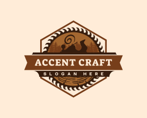 Woodwork Saw Crafting logo design