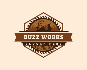 Woodwork Saw Crafting logo design