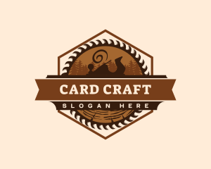 Woodwork Saw Crafting logo design