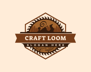 Woodwork Saw Crafting logo design