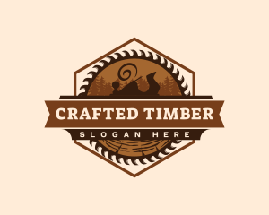 Woodwork Saw Crafting logo design