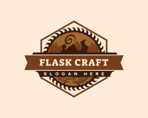 Woodwork Saw Crafting logo design