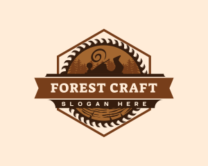 Woodwork Saw Crafting logo design