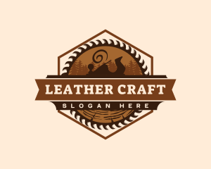 Woodwork Saw Crafting logo design