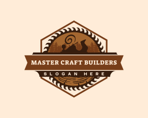 Woodwork Saw Crafting logo design