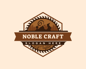 Woodwork Saw Crafting logo design