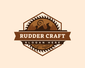 Woodwork Saw Crafting logo design