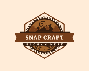 Woodwork Saw Crafting logo design