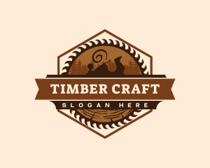 Woodwork Saw Crafting logo design