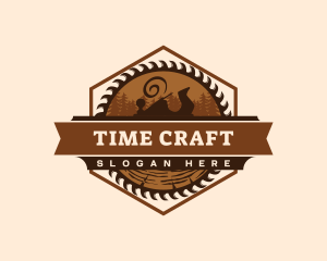 Woodwork Saw Crafting logo design