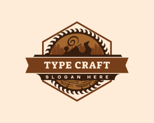 Woodwork Saw Crafting logo design