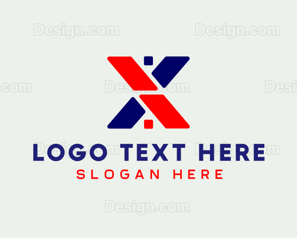 Home Roof Letter X Logo