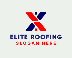 House Roof Letter X logo