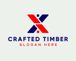 Home Roof Letter X logo design