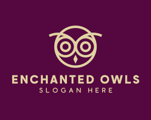 Golden Owl Bird logo