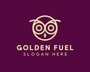 Golden Owl Bird logo design