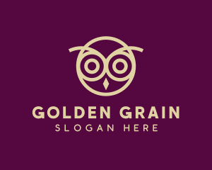 Golden Owl Bird logo design