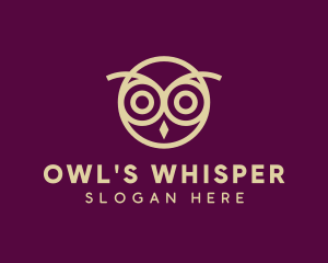 Golden Owl Bird logo