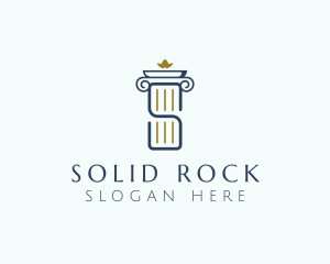 Pillar Column Letter S logo design