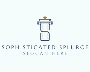 Pillar Column Letter S logo design