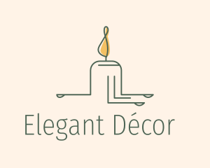 Candle Lighting Decor logo design