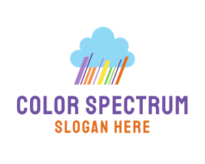 Colorful Rainbow Cloud logo design