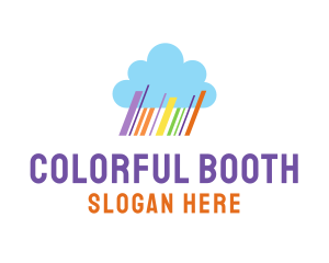 Colorful Rainbow Cloud logo design