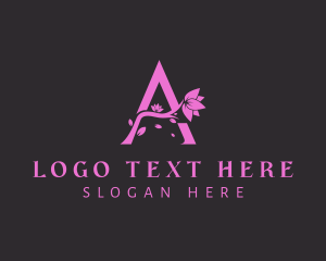 Flower Garden Letter A  logo