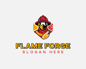 Firefighter Fire Rescue logo design