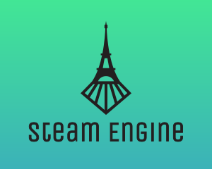 Eiffel Tower Locomotive logo design