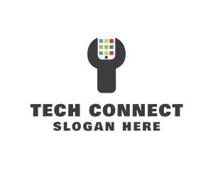 Phone Technician Wrench logo design