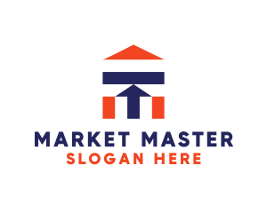 House Market Arrow logo design