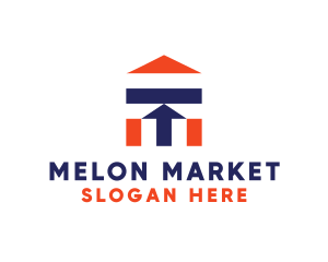 House Market Arrow logo design